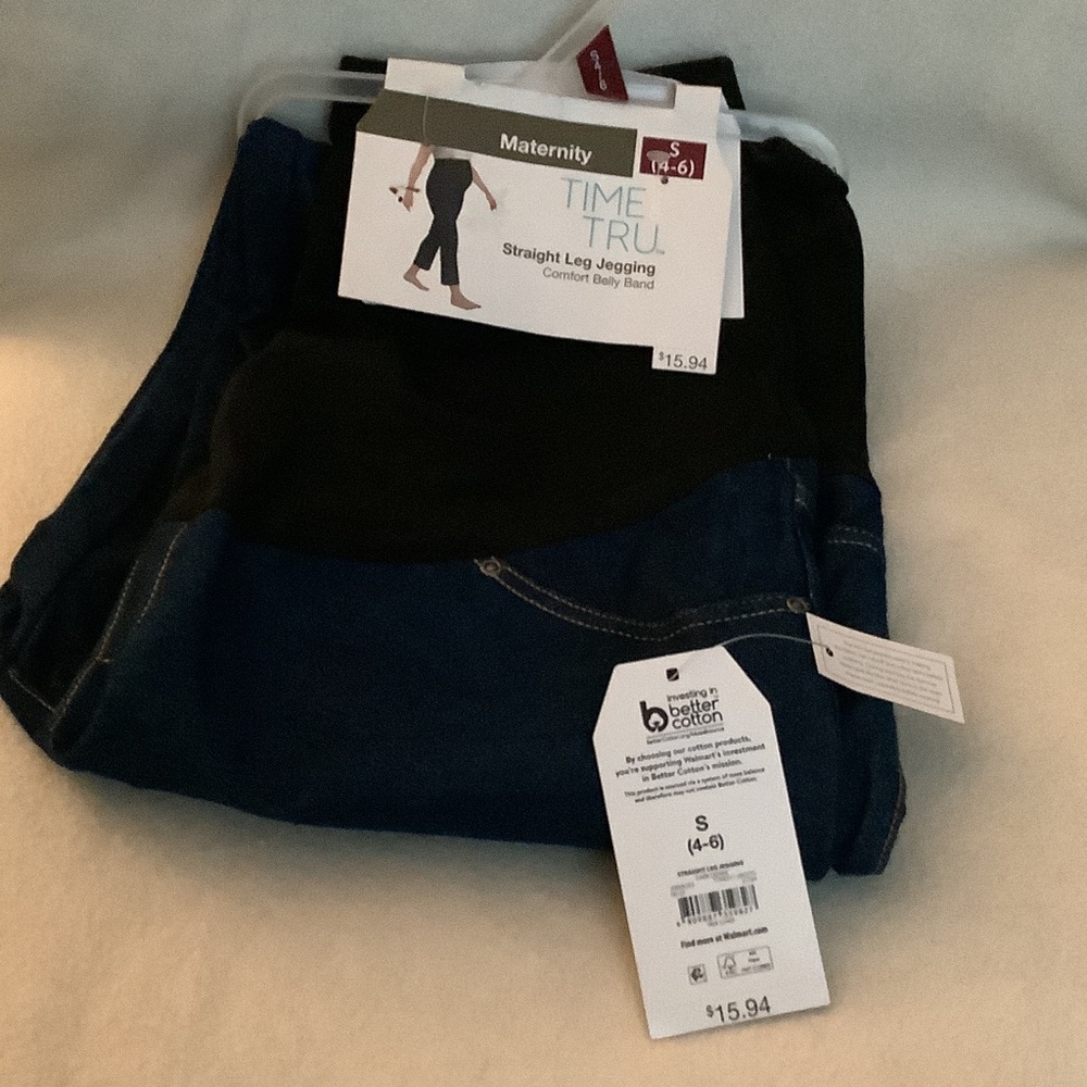 Time and Tru Black and Blue Jeggings